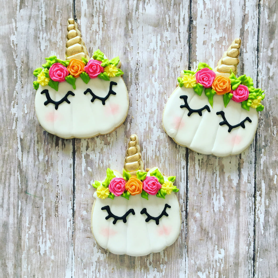 Unicorn Pumpkin Cookies