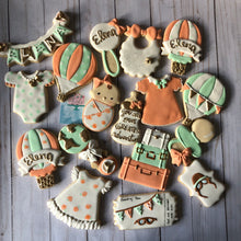 Load image into Gallery viewer, Air Balloon Baby shower cookies