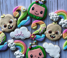 Load image into Gallery viewer, Cocomelon Rainbow Theme Cookies