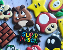 Load image into Gallery viewer, Mario Bro theme Cookies