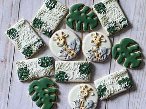 Safari Animal baby shower Cookies