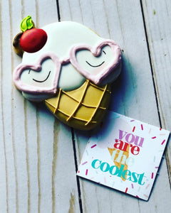 Valentine ice cream cookie gift