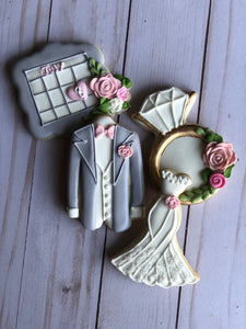 Wedding theme cookies
