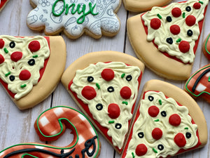 Pizza Party Theme Cookies