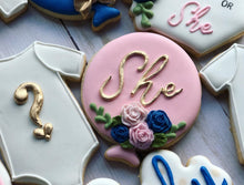 Load image into Gallery viewer, Gender reveal baby shower cookies