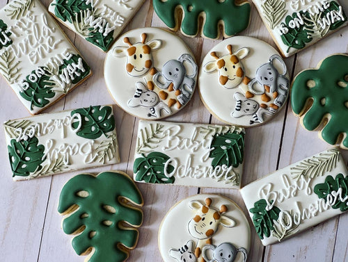 Safari Animal baby shower Cookies