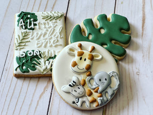 Safari Animal baby shower Cookies