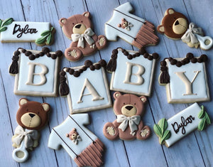 Bear Baby shower cookies
