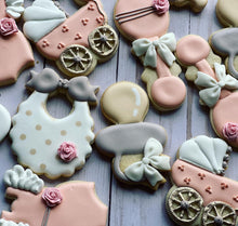 Load image into Gallery viewer, Girl Baby shower cookies