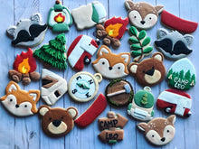 Load image into Gallery viewer, Camping woodland  Theme Cookies- 2 Dozen