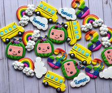 Load image into Gallery viewer, Cocomelon Rainbow Theme Cookies