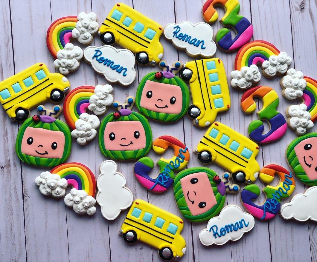Cocomelon Rainbow Theme Cookies