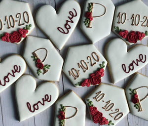 Wedding theme cookies