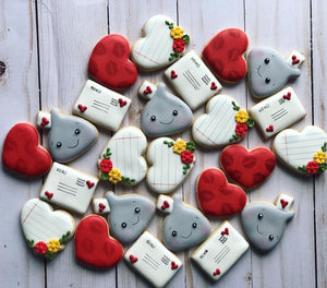 Valentines mini cookies- 2 dozen