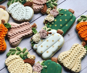 Pumpkin Fall Baby shower cookies