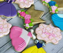 Load image into Gallery viewer, Princess Dresses Cookies