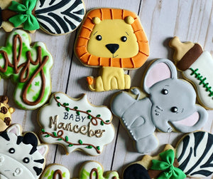 Jungle Safari baby shower Cookies