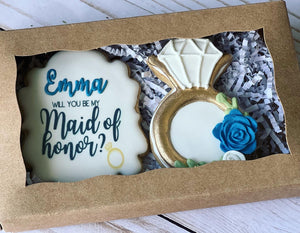 Bridesmaids / maid of honor cookies gift