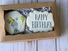 Load image into Gallery viewer, Birthday zebra Gift Cookies