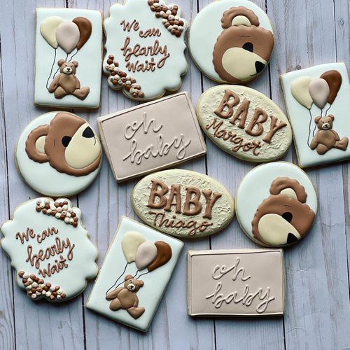 Bear Baby shower cookies