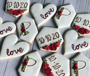 Wedding theme cookies