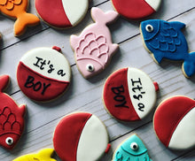 Load image into Gallery viewer, Fish Baby shower cookies