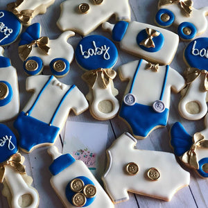 Boy Baby shower cookies