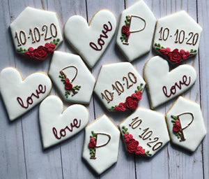 Wedding theme cookies