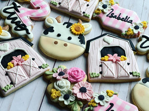 Farm Cow Animal Cookies