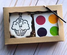 Load image into Gallery viewer, Paint your own birthday cupcake Cookie