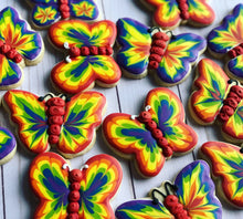 Load image into Gallery viewer, Tie dye Butterflies Cookies