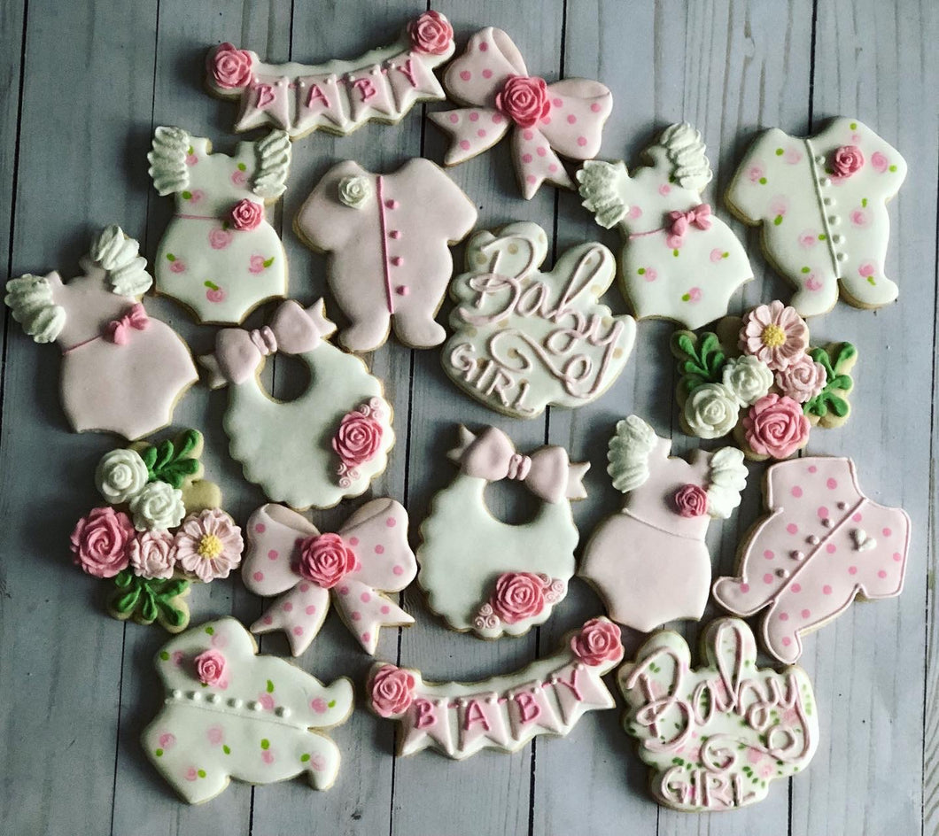 Girl Baby shower cookies