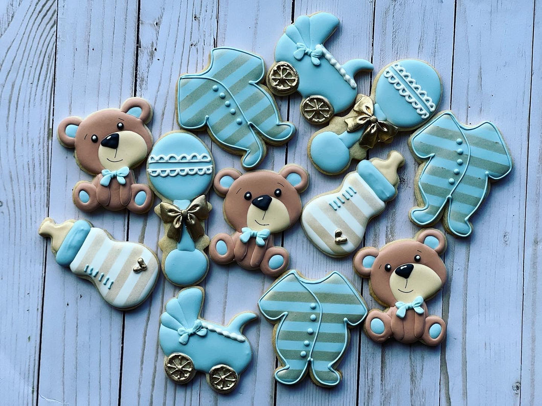Bear Baby shower cookies