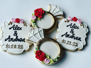Wedding theme cookies