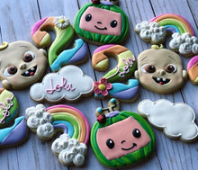 Load image into Gallery viewer, Cocomelon Rainbow Theme Cookies