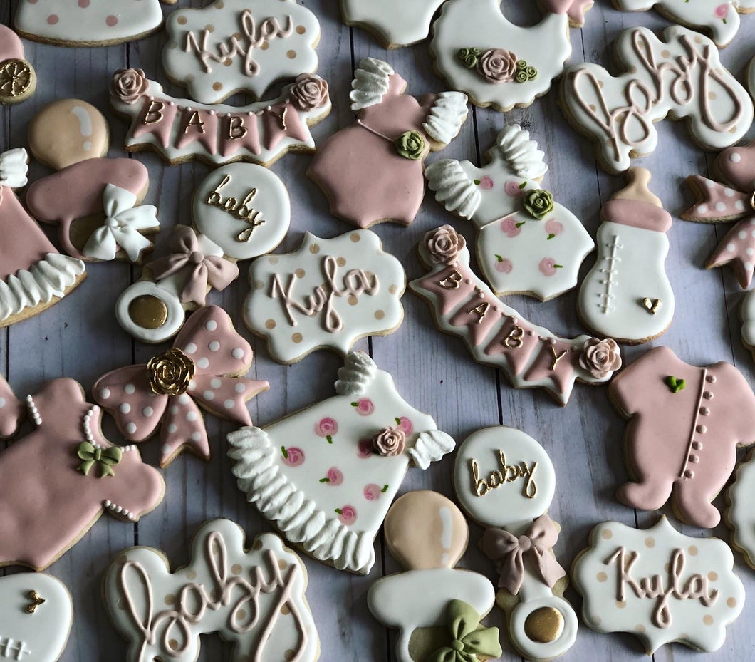Girl Baby shower cookies