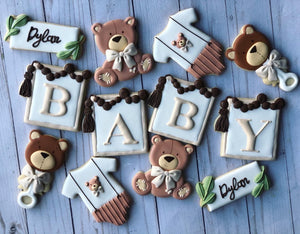 Bear Baby shower cookies