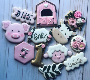 One year old Animal Farm Cookies
