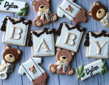 Load image into Gallery viewer, Bear Baby shower cookies