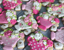 Load image into Gallery viewer, Teacup Party Birthday Theme Cookies