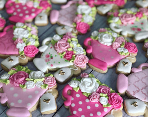 Teacup Party Birthday Theme Cookies