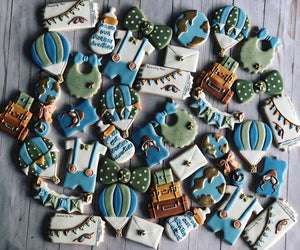 Travel Baby shower cookies