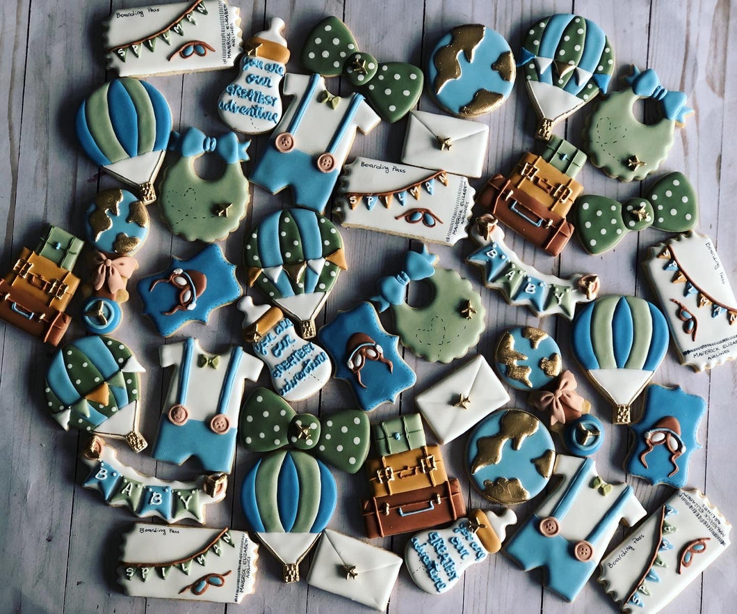 Travel Baby shower cookies