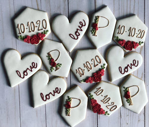 Wedding theme cookies