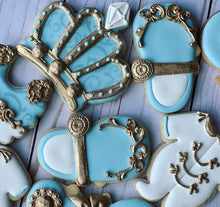 Load image into Gallery viewer, Prince Boy Baby shower cookies