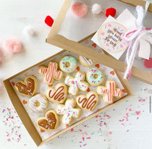Load image into Gallery viewer, Valentines mini cookie in a box- 12 cookies