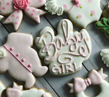 Load image into Gallery viewer, Girl Baby shower cookies