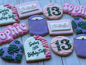 Candle Party Birthday Theme Cookies
