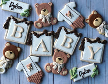 Load image into Gallery viewer, Bear Baby shower cookies