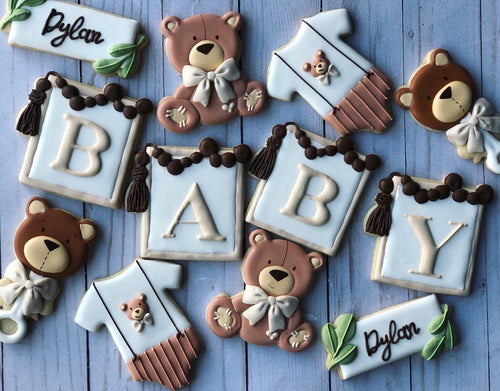 Bear Baby shower cookies